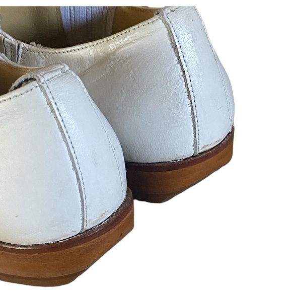 SEYCHELLES White Leather Cowboy Boot Low Cut Pointed Toe Low 1” Heel Size 6 - Picture 3 of 10